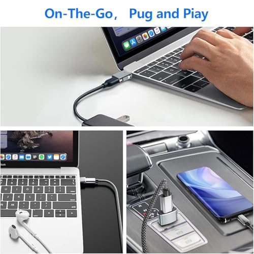 Obcxin Adapter USB C auf USB (4 Pack), OTG Adapter Thunderbolt 4/3 auf Kompatibel mit iPhone16 15 Serie MacBook Pro M4 Mac mini Galaxy S24, iPad, Type-C Mobile Phone, Tablets and More