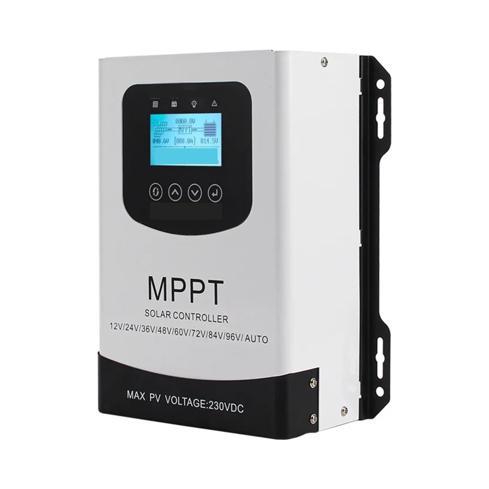 Solar Charge Controller, 30A 60A 100A 120A Smart MPPT Solar Charge Controller 12V 24V 48V 150V 230V Regulator For PV Panel Lithium LiFePO4 Battery(60A,12V to 48V)