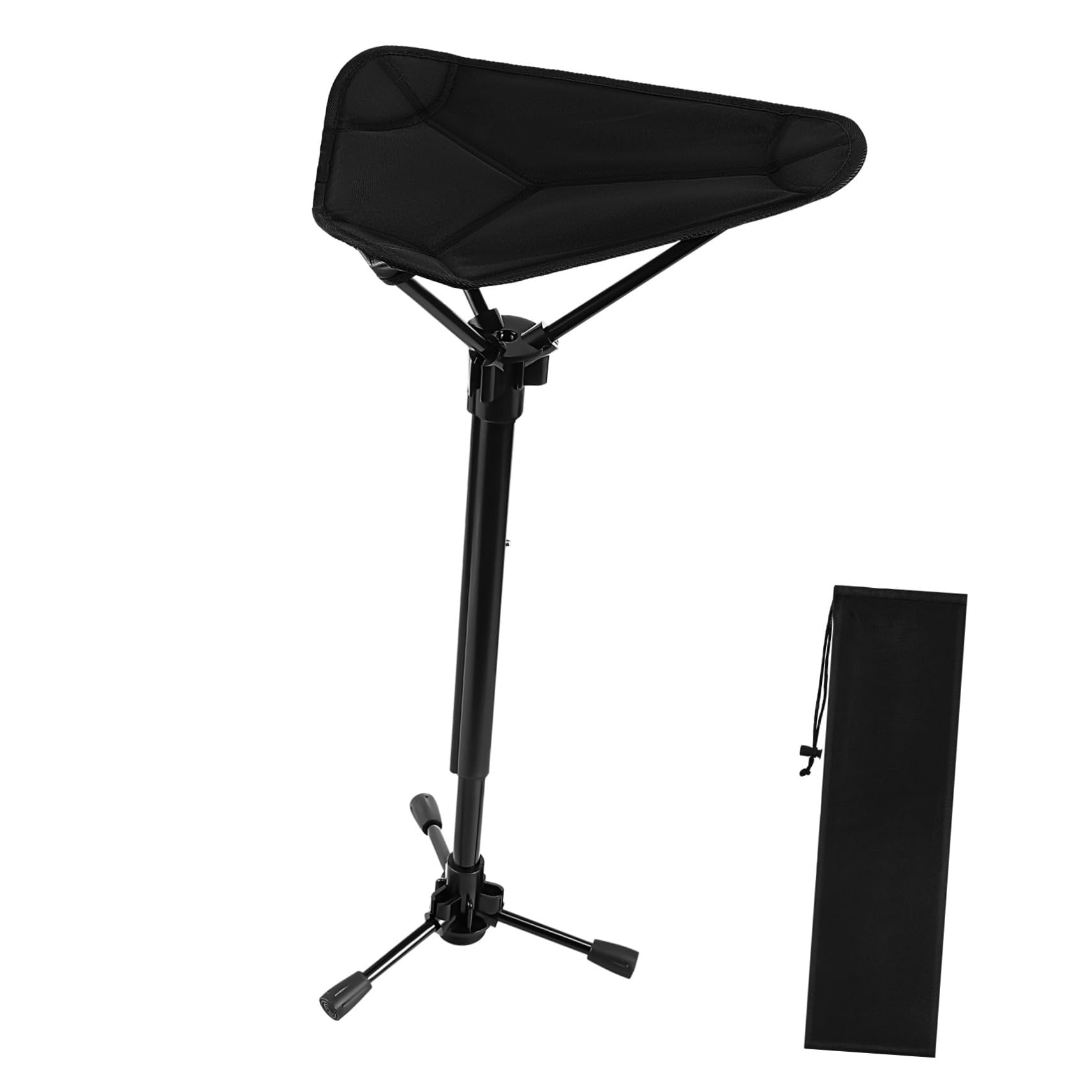 ifundom Outdoor Folding Stool Foldable Camping Stool Portable Seat Lightweight Folding Fishing Chair Outdoor Garden Chairs Foldable Seating Aluminum Alloy Black