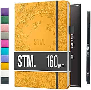 Scribbles That Matter Bullet Journals | Dotted Journal Notebook | Dot grid notebook | A5 hard cover vegan leather | 160gsm thick paper | Lay flat bujo Iconic | Dot journal | For women and men