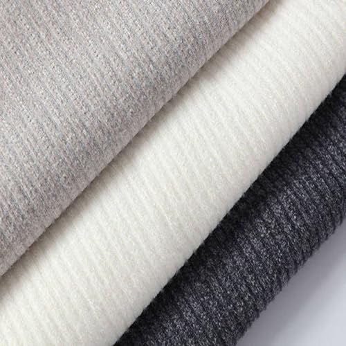 Men's Ribbed Knit Casual Sweater, Long Sleeve Crewneck Drop Shoulder Pullover Tops Basic Loose Warm Sweaters3