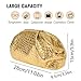 MXCMXC Women’s Woven Evening Bag Clutch Purse, Elegant Dumpling Handbag PU Leather Ruched Bag for Party Cocktail Wedding (Gold)