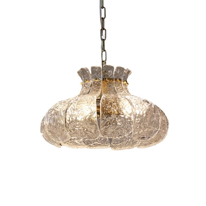 Abat-jour lustre tambour en cristal moderne 40cm pour luminaire de salle à manger