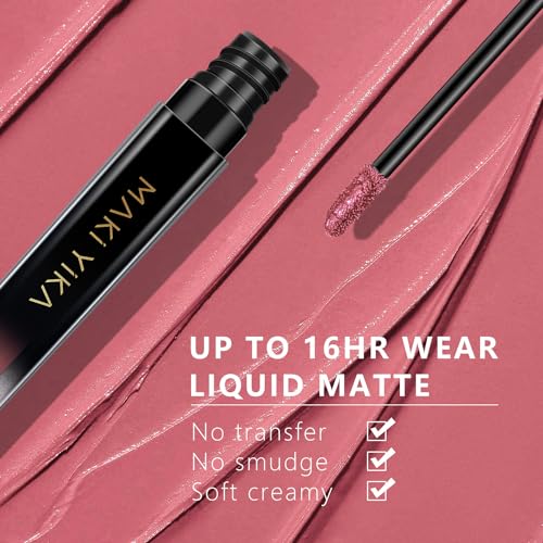 Image of MAKI YIKA Pink Lipstick Matte for Women Color Stay Long Lasting Lipsticks