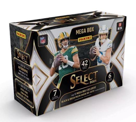 Amazon.com: 2024 Select Football Trading Card Mega Box (Black