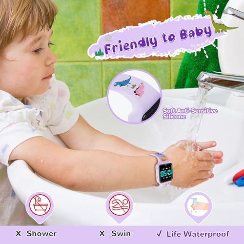 Potty Training Watch for Toddlers & Kids with Countdown, Flashing Lights, Fun Music or Vibration Alerts - Waterproof Interactive Toilet Training Reminder for Boys & Girls Ages 2-94