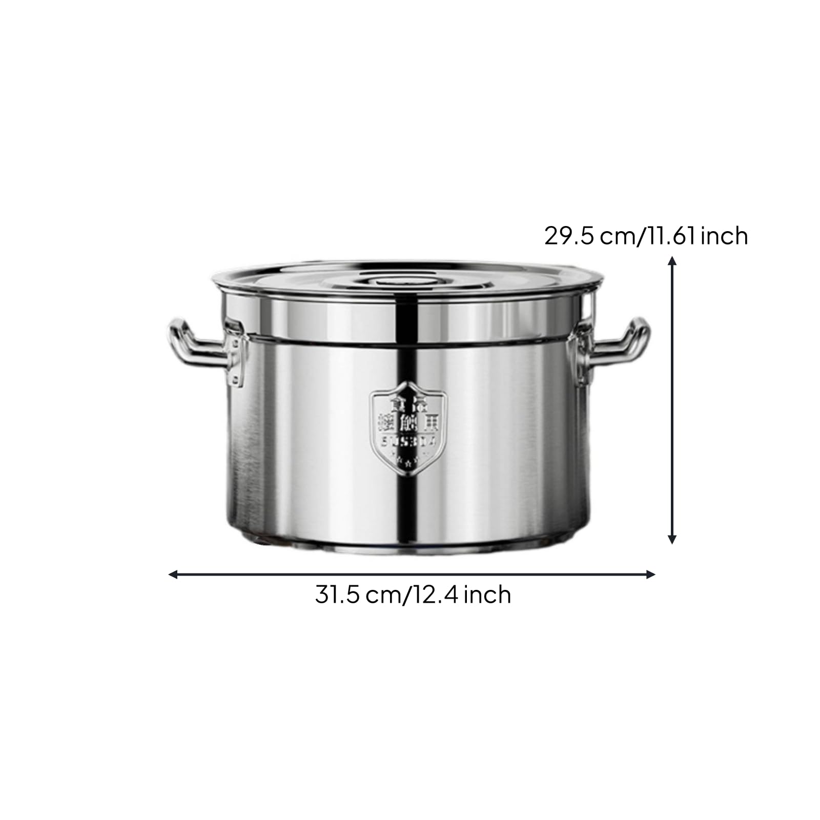 Marmite en Acier Inoxydable Marmite Casserole Faitout Cocotte Multiusage pour Bouillir Pâtes et Mijoter Bases Savoureuses Adaptée à Service Traiteur Événements Préparation de Lots, 30 21