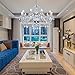 Panghuhu88 Crystal Candle Chandeliers Lighting Modern 10 Lights Pendant Ceiling Fixture Lamp for Dining Living Room Bedroom Hallway Entry Elegant Decoration (10 Bulbs)