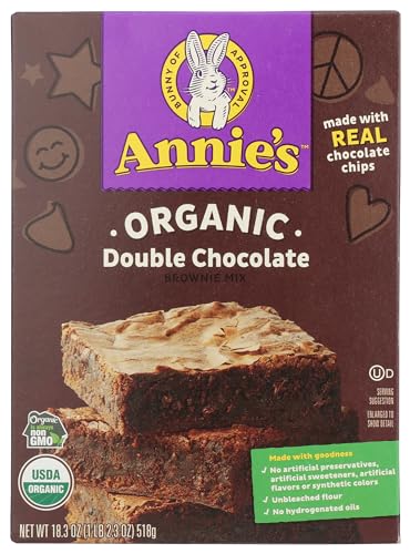 Annie's Homegrown Organic Brownie Mix, Double Chocolate, Made With Real Chocolate Chips, 18.3 oz.