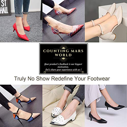 10 Pairs White Seamless Clog Mule Half Socks for Women Cotton Toe Topper Socks3