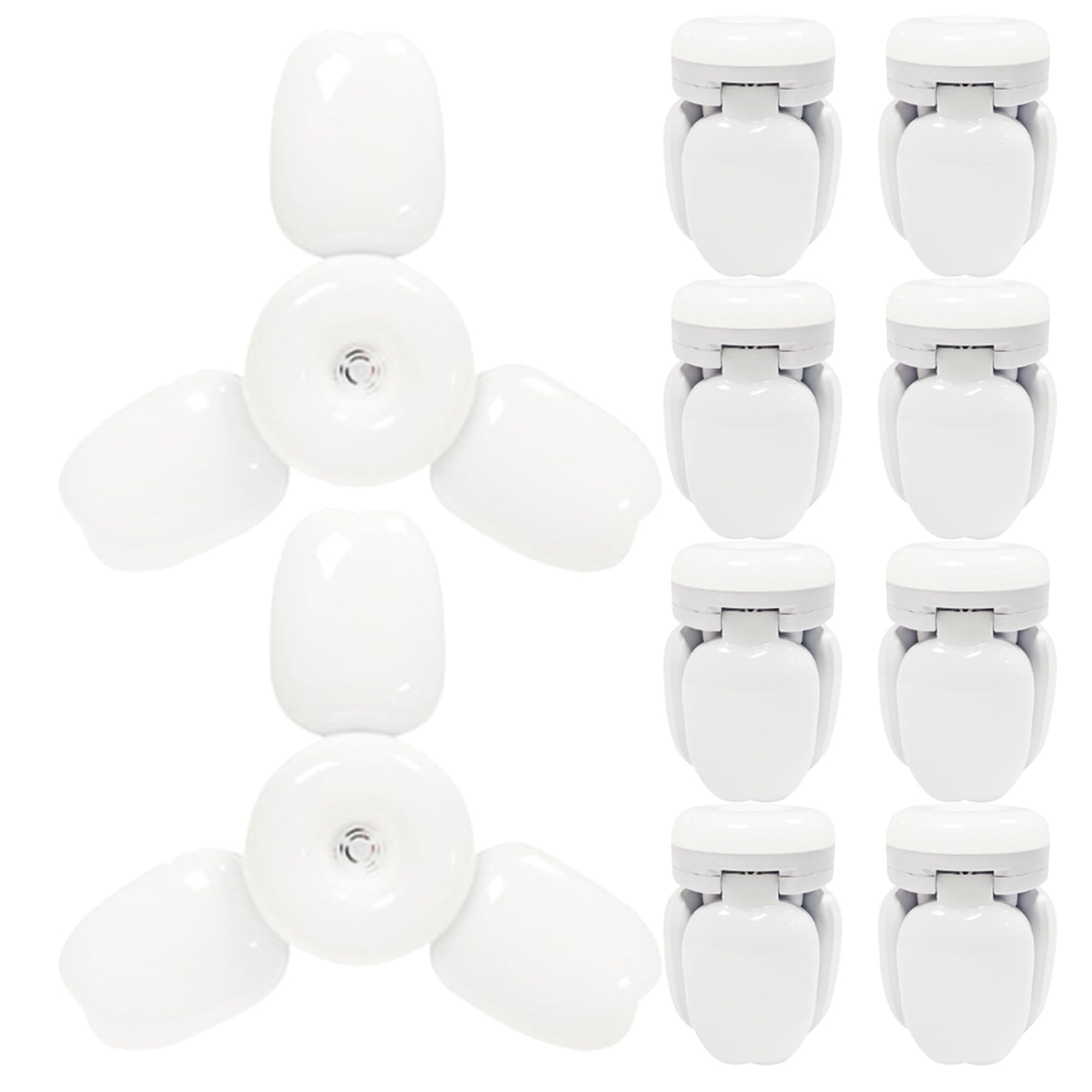 TTiiLoe 30W Garage Light with 3+1 Deformable Panels, 6000K Ultra Bright LED Ceiling Light Fixture, E26/E27 Screw-in Shop Lighting for Basement Attic Workshop Barn Warehouse, 10 Pack