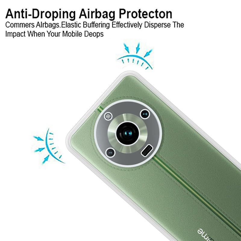 Image of Case Creation New Realme Narzo 60 Premium Imported Quality 0.3mm Crystal Clear Totu Silicone Transparent Flexible Soft Corner Protection with TPU Slim Back Case Color Cover for Oppo Realme Narzo 60