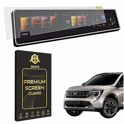 Image of OHAYO Military Strength Screen Protector for Mahindra XUV 7XO 2026 Matte Finish | Not Tempered Screen Guard | 9H Hardness Scratch Resistant Protection | Edge-to-Edge Full Coverage | Bubble Free Installation | Anti-Glare Ultra HD Clarity | Includes Installation Kit