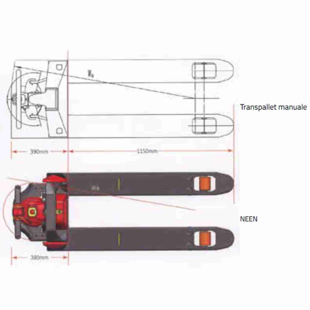transpallet elettrico semovente carrello elevatore con trazione e sollevamento elettrico stoccatore preciso kg.2000 mod. NEEN/20F