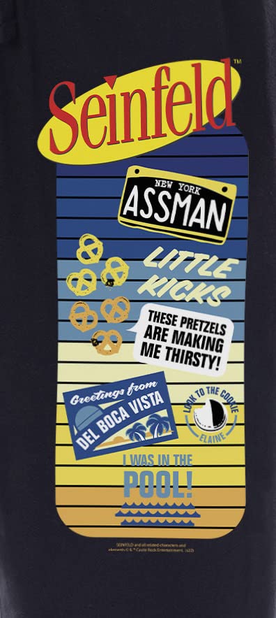 INTIMO Seinfeld Mens' TV Show Sayings Funny Little Kicks Sleep Pajama Pants3