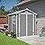 Jaxilyn 6x6 Resin Outdoor Storage Shed Kit Plastic Sheds Perfect to Store Patio Furniture, Garden Tools Bike Accessories, Beach Chairs and Lawn Mower, Grey & White