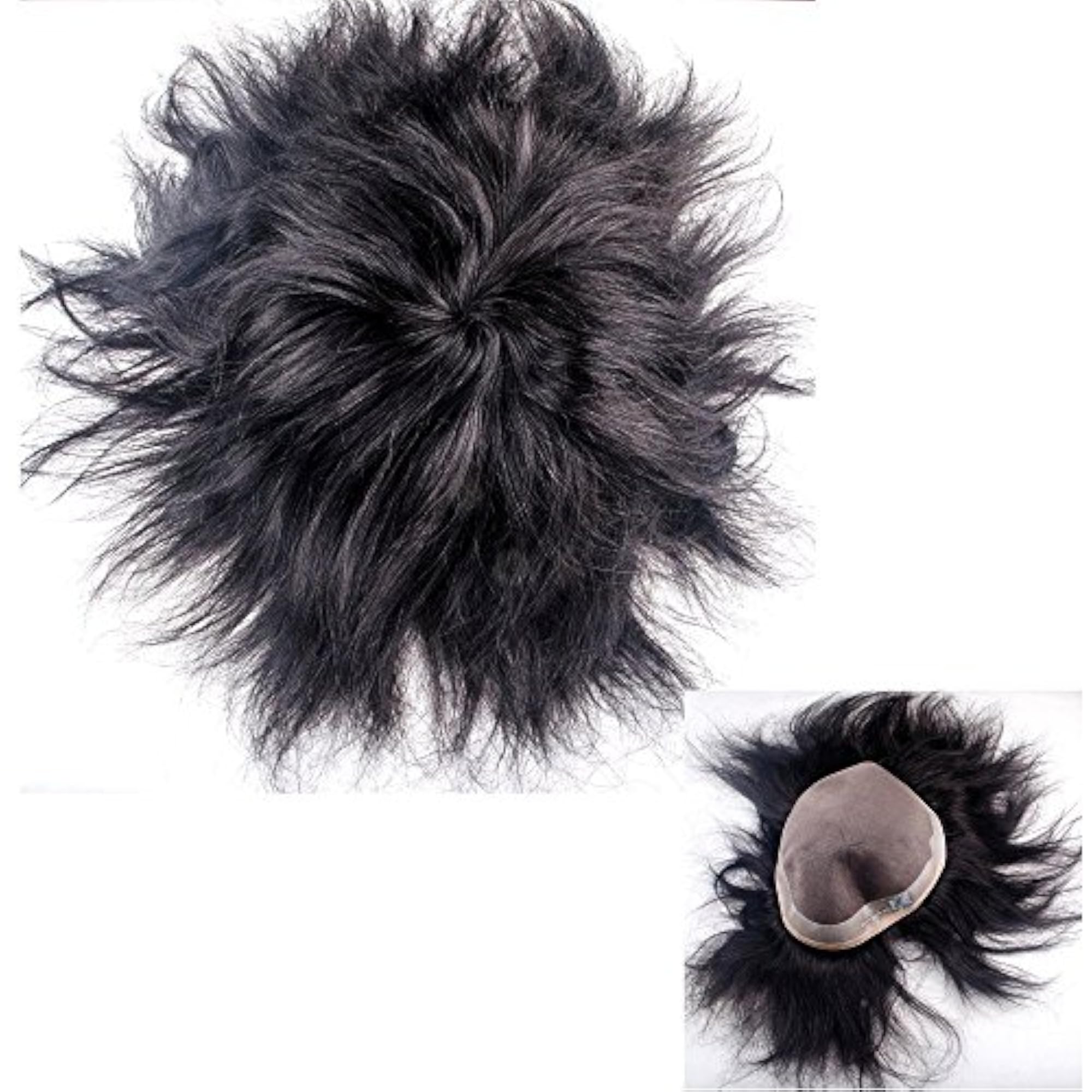 Human Hair Patch/Wig for Men, Dark Brown