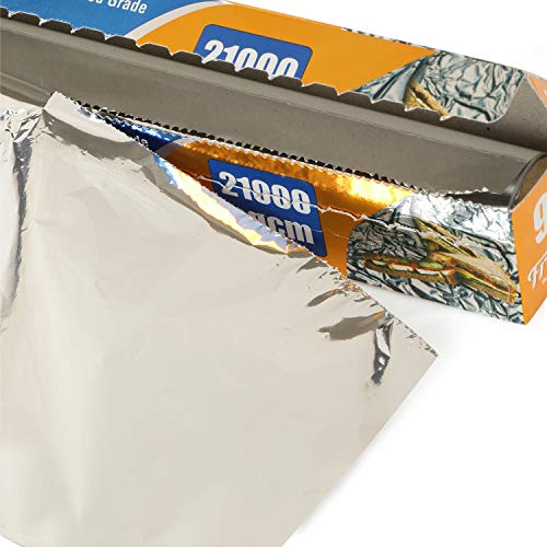 Image of Freshee Aluminium Foil for Food Packing Silver Foil Paper Roll Disposable Roti Wrapping Baking Grilling Paper 21000 sqcm- Pack of 4