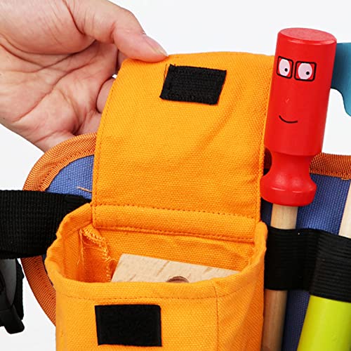 Tocar Ferramenta de Madeira - Conjunto de ferramentas de madeira para crianças brinquedo com cinto d