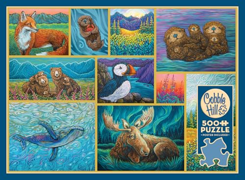Puzzle Cobble Hill de 500 piezas - Animales de Alaska - Póster de muestra incluido miniatura 4