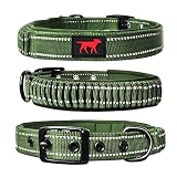 Tuff Pupper Heavy Duty Dog Collar with Handle | Ballistic Nylon Heavy Duty Collar | Padded Reflectiv