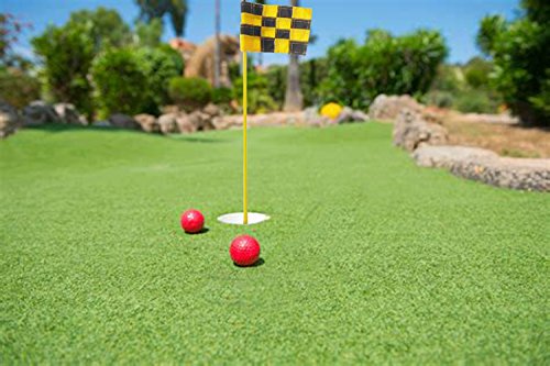 image for Crestgolf 3Sets Backyard Practice Golf Hole Pole Cup Flag Stick, 3 Sec