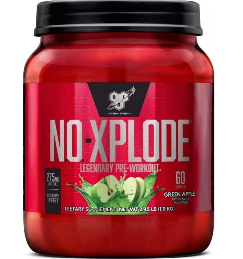 N. O. Xplode Pre Workout with Nitric Oxide Boosters, Green Apple,60 Servings by B. S. N. (B0DGL1SZQH) Amazon Price History, Amazon Price Tracker