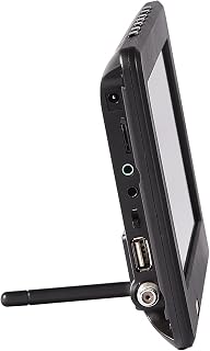 TV Widescreen 1080P Portátil Com Antenas Removíveis, USB, Operada por Bateria Recarregável, TV Digital Sintonizador Digital Integrado, Entradas AV Com Controle Remoto para