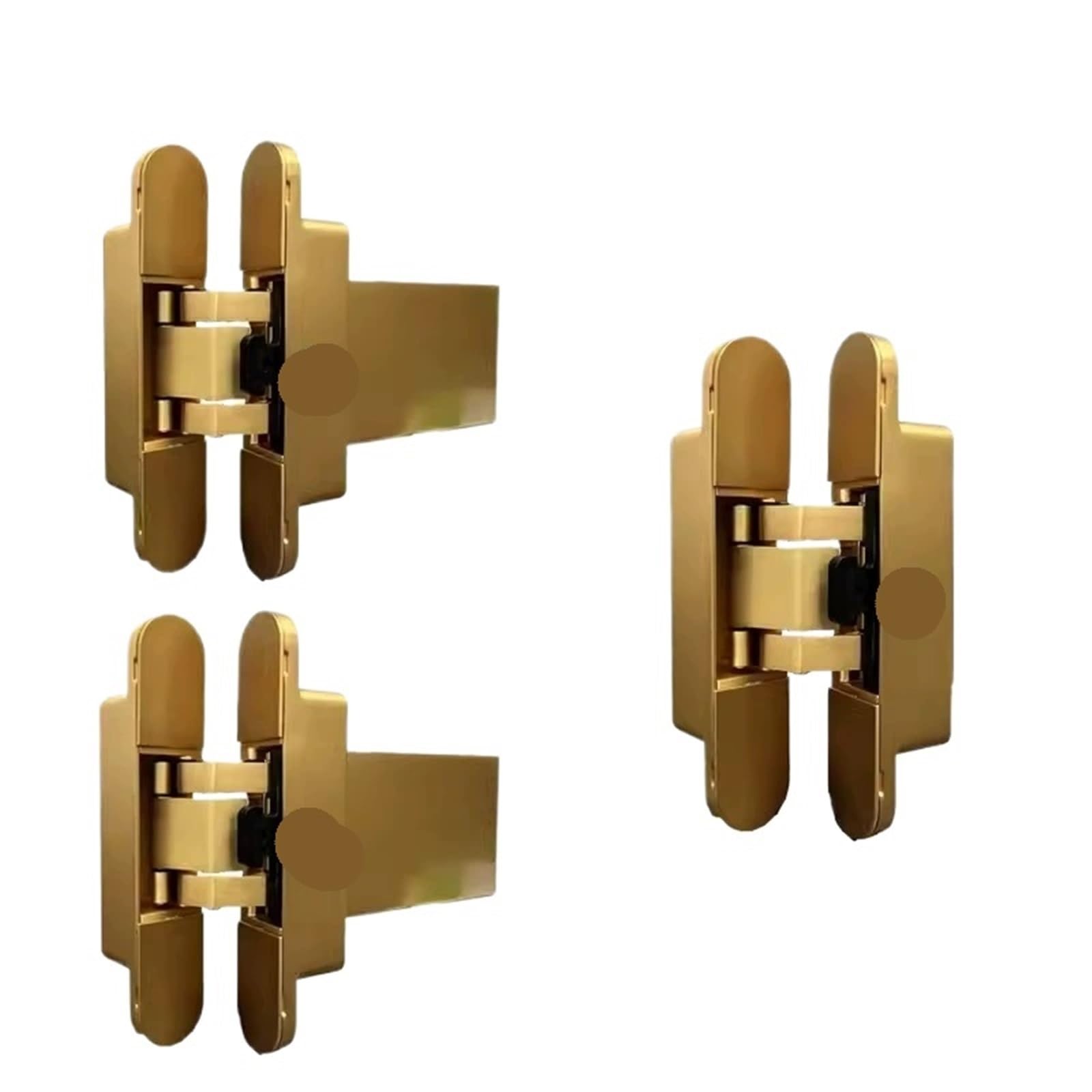 2pcs Invisible Hinges Hidden Door Cross Hinges(Golden80kg)