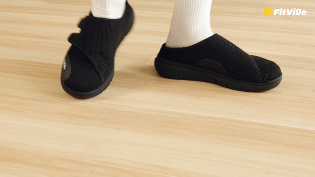 FitVille Diabetische Slippers Voor Mannen Extra Breed Schoenen Voor Gezwollen Voeten Blauw 42 EU x_breed