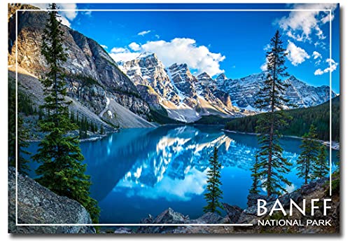 Imán decorativo para refrigerador Banff Lake 2.5 x 3.5 in