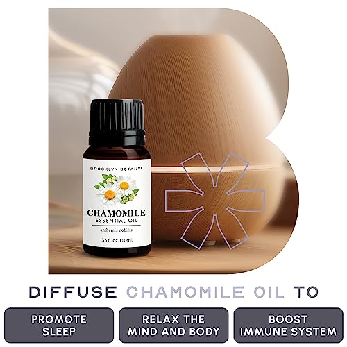 Brooklyn Botany Chamomile Essential Oil – 100% Pure And Natural Therapeutic Grade Essential Oil - Chamomile Oil For Aromatherapy And Diffuser – 0.33 Fl Oz #TOP5