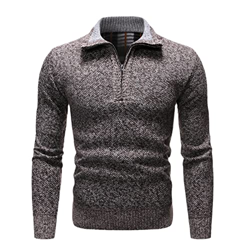 Pull col roulé zippé Kelsiop avec polaire épaisse pour une protection thermique haut de gamme