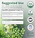 USDA Organic Moringa Capsules - High Potency 10:1 Pure Moringa Supplement with 5000mg Herbal Equivalent Strength - Nutrient Dense Green Superfood Antioxidant - Vegan & Non-GMO (2 Month Supply)