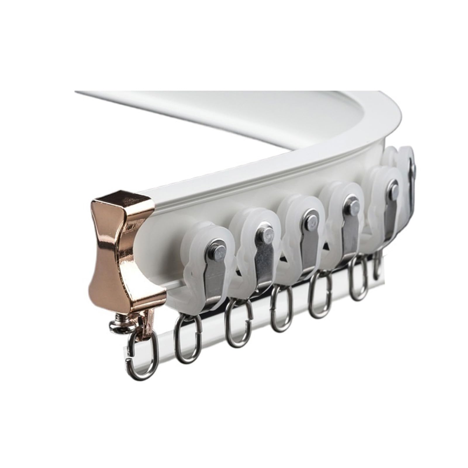 Rail de rideau coulissant pliable et flexible pour séparateur de pièce