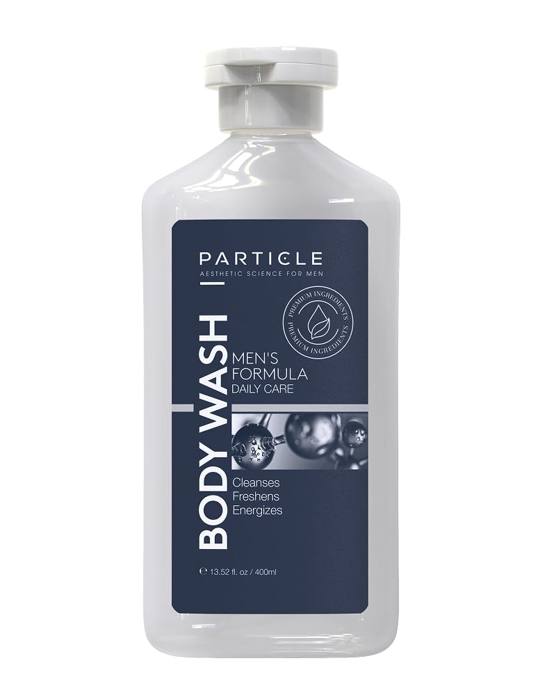 Particle Mens Body Wash Daily Skin Care for Men with Dead Sea Minerals Hydrating Moisturizing Shower Gel and