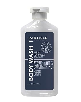 Particle Mens Body Wash, Daily Skin Care for Men with Dead Sea Minerals, Hydrating Moisturizing Shower Gel and Cleanser for Men, All Skin Types, Fresh Citrus and Woody Scent, 13.52 FL OZ