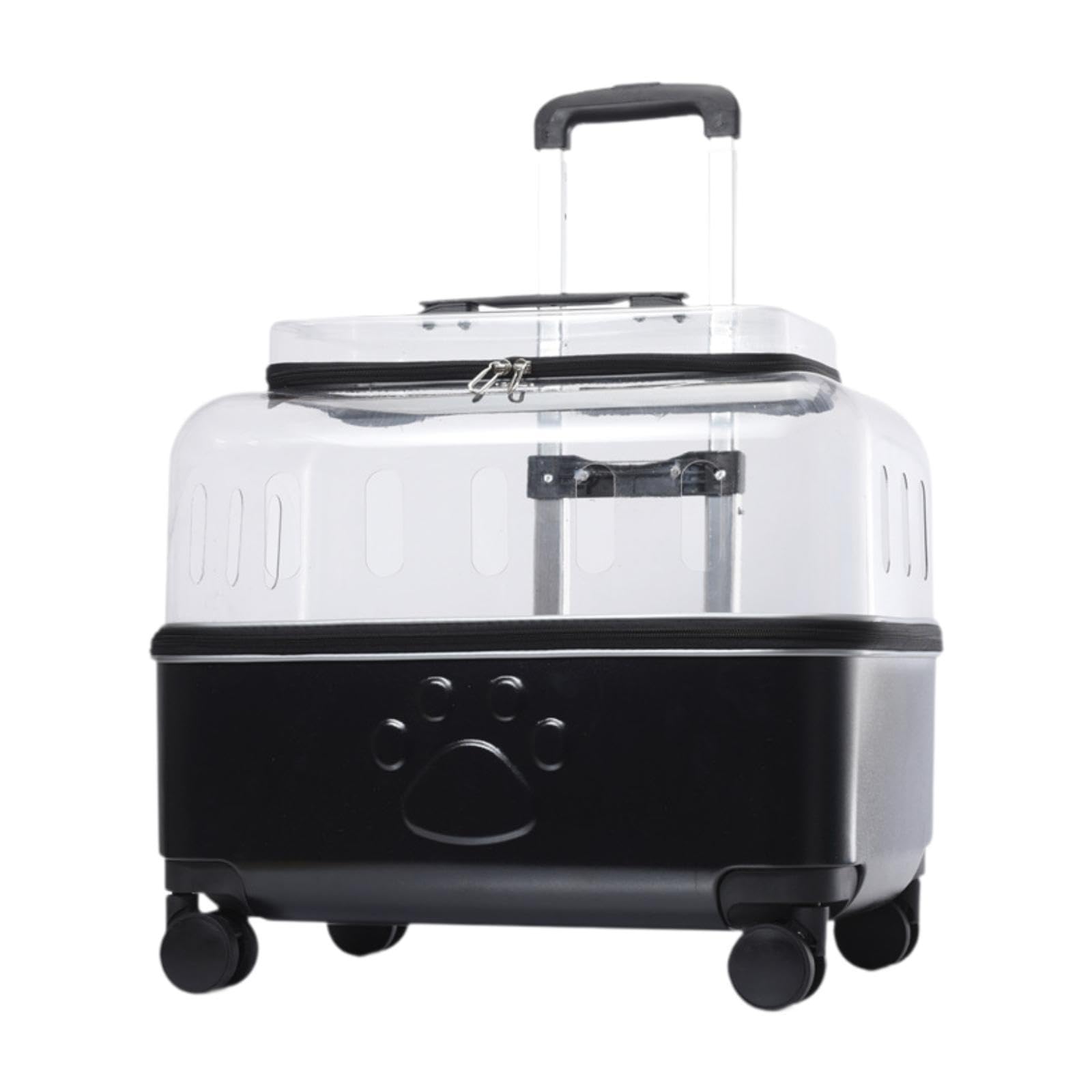 ????? Pet Travel Carrier Cat Carrier Suitcase Portable Pet Trolley Case with Handle Pet Carrier for Small Dogs, Black