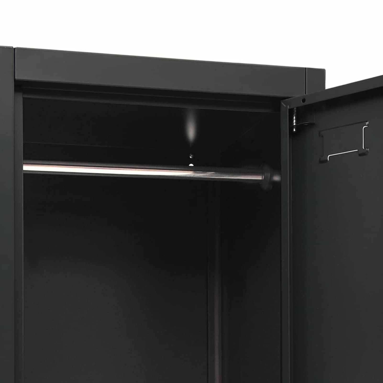 Festnight Armoire à casier avec 2 Compartiments en métal,Armoire de Rangement de Bureau,casier vestiaire Metallique,casier vestiaire Metallique 2 Cases-Anthracite 38x45x180 cm Acier