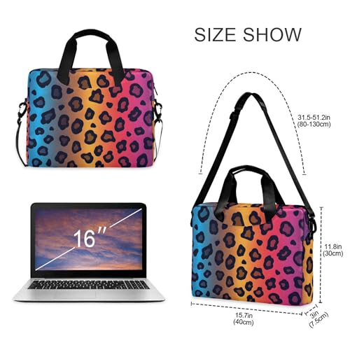 Funda portátil ALAZA estampado leopardo arcoíris 13-15.6 pulg miniatura 4