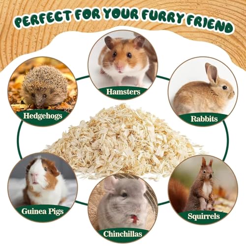 Image of Natural Wood Shaving Bedding for Hamster, Dwarf, Mice, Gerbil, Rabbit and Guinea Pig 1 Kg