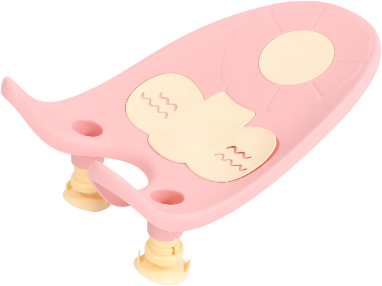 Fafeicy Baby Bath Support Detachable Storage, Prevent Slip, Easy Bathing, Excellent Plastic, with Drain Holes for Infant Shower Bracket (Pink)
