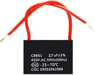 CBB61 2.7uF Fan Capacitor AC 450V/250V 50/60Hz 2 Wire