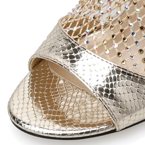 Women'S Hollow Mesh Rhinestone Stiletto Sandals With Back Zipper Summer Classic Open Toe Evening Ankle Strap High Heel Sandals Gladiator Sexy High Heels4