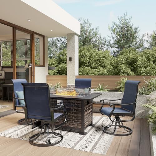 image for Amopatio Patio Swivel Chairs Set of 4, Outdoor Swivel Rocker Dining Ch