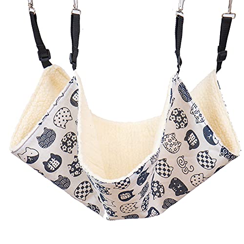 Vinnykud Hamac pour Chat Furet Rat Lapin Petit Chien ou Tout Autre Petit Animal Hamac en Peluche Douce à Suspendre pour Chat Hamac pour Lapin et Rongeurs Cover