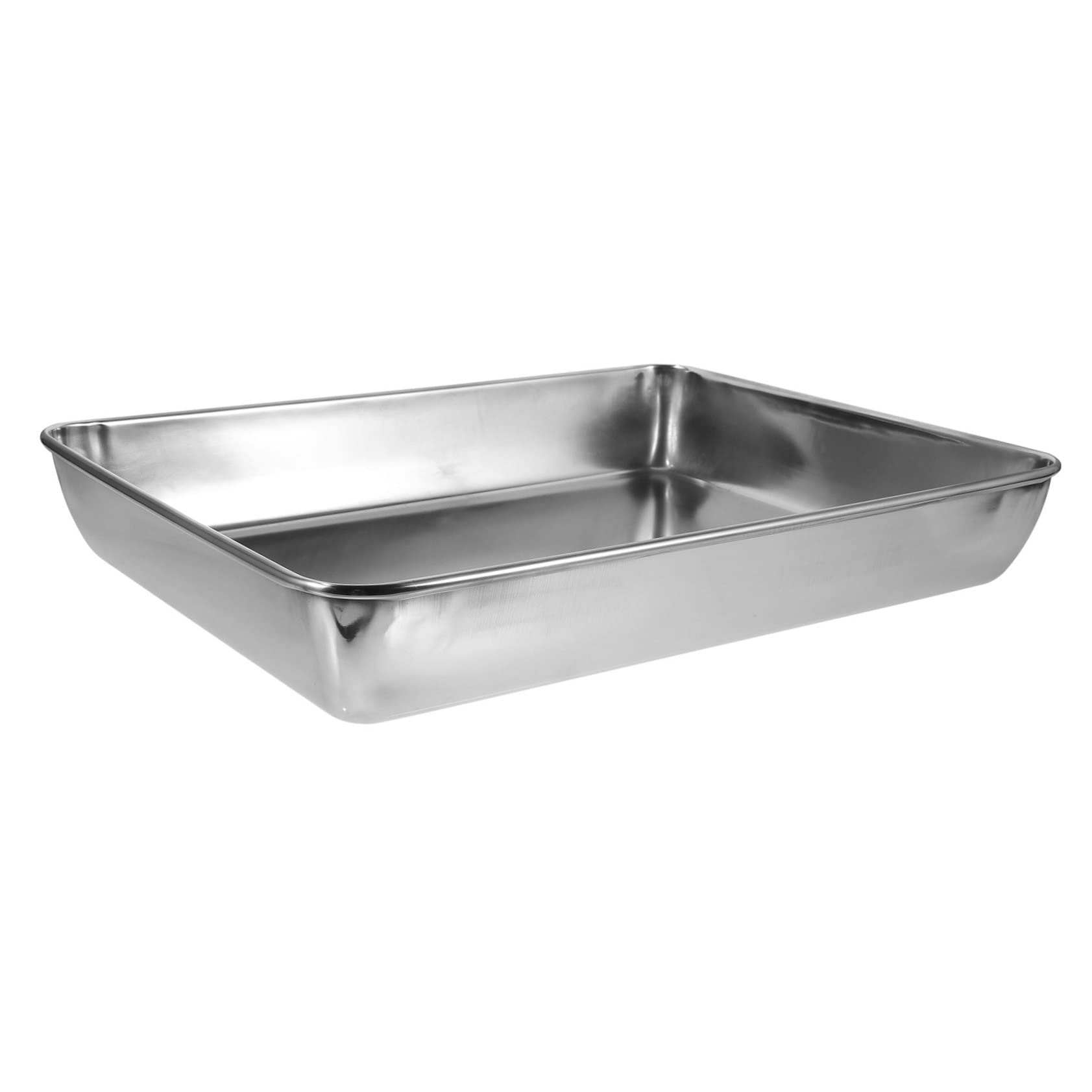 Sosoport Baignoire pour Oiseaux en Acier Inoxydable Argenté, Bain sans Odeur et Sécurisé pour Petits Animaux comme Perroquets et Pigeons, pour Cage Intérieure