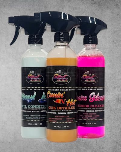16oz Tri-Power 2 TP-2 Street Juice Products Car Care Kit, Includes Spray Wax, Interior Cleaner, & Vinyl Conditioner (3 Piece Kit) 16oz
