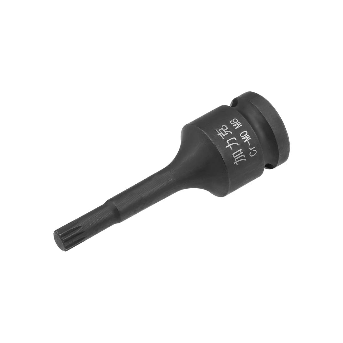 sourcing map 1/2" Drive x M8 (8mm) Impact Triple Square Spline Bit Socket, Metric 3" Length, Cr-Mo Steel