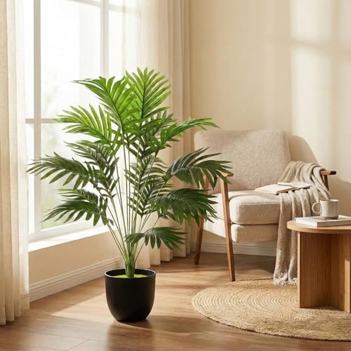 Image of Dekorly Plastic Fake Plants Artificial Floor Plants Large Tropical Palm Tree for Home Decor (African plam)